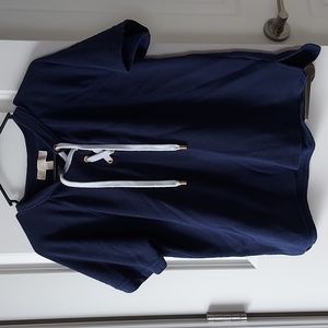Michael Kors large shirt sleeve blue with tie
